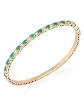 Greenlight Grace 14K (or 18k upon request) Yellow Gold Alternating Gem Bracelet